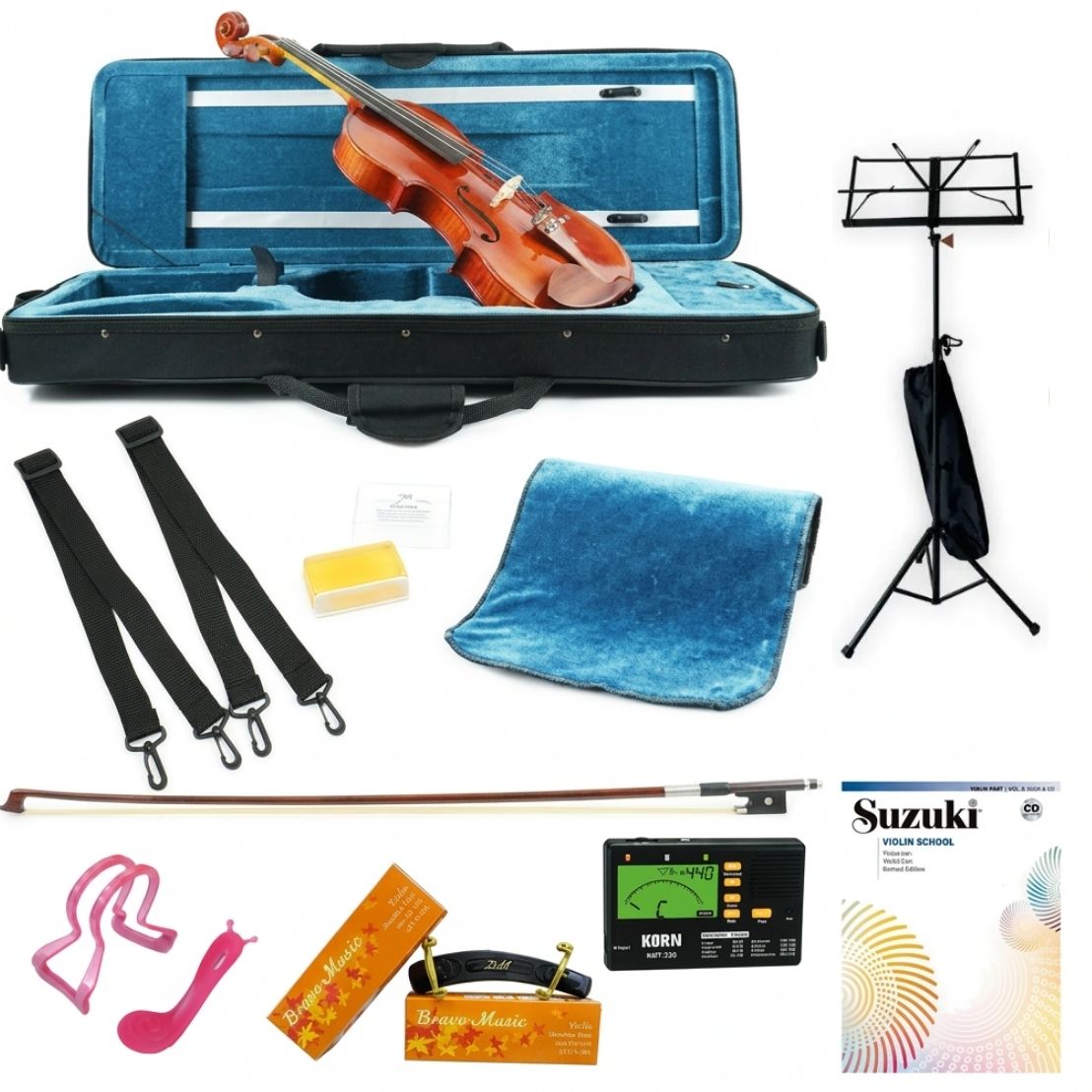 ไวโอลิน Nakovitz (Semi Handmade) รุ่น 190 ขนาด 4/4 พร้อมอุปกรณ์ฝึกหัดและอุุปกรณ์เสริม
