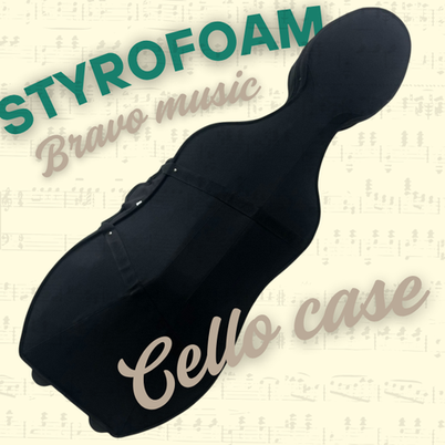 กล่องเชลโล Styrofoam พร้อมล้อเข็น สีดำ ขนาด 7/8- 4/4