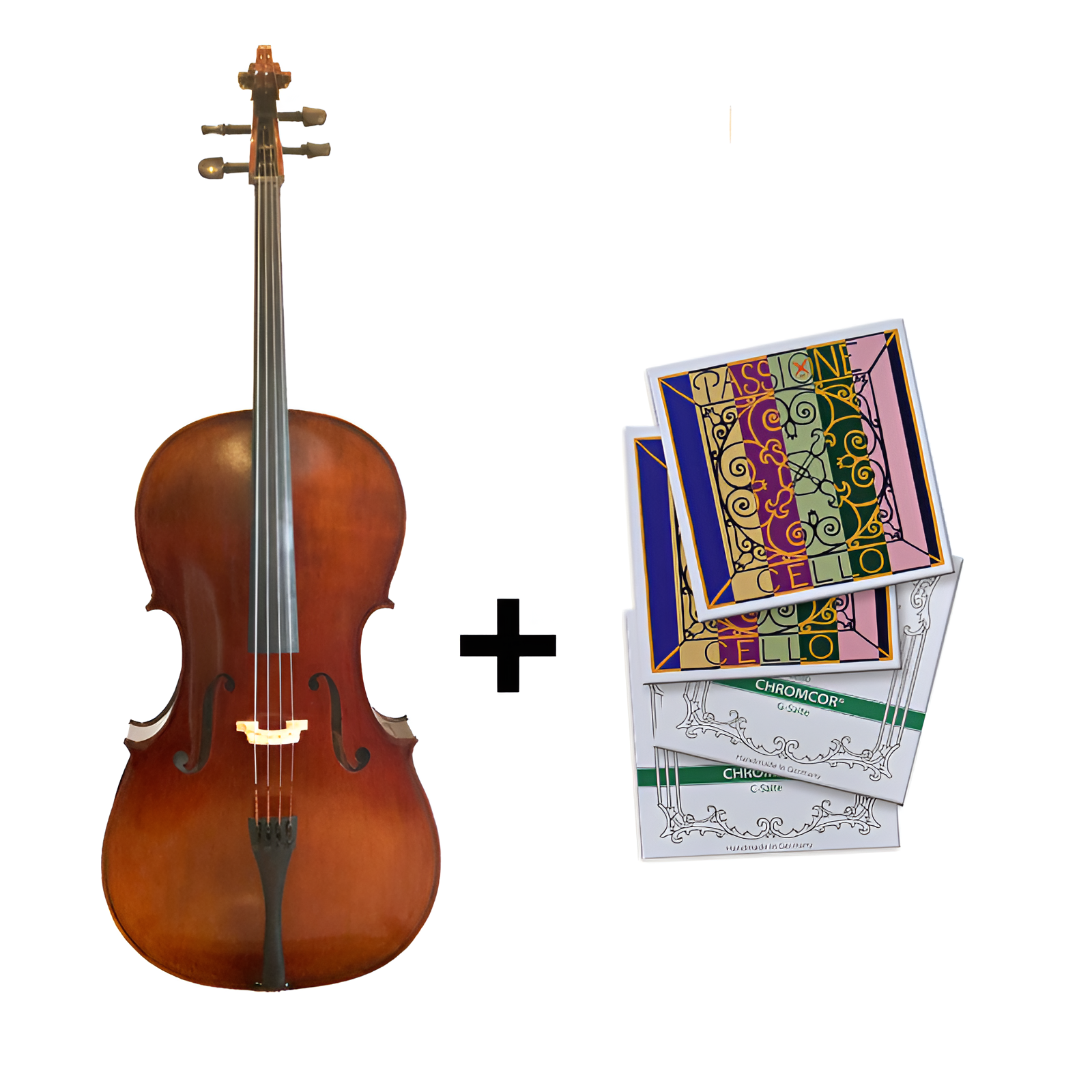 เชลโล Nakovitz ทรง Stradivari รุ่น Wednesday ขนาด 4/4 พร้อมสาย Pirastro รุ่น Schuler