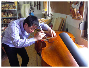 ปรับแต่ง soundpost ดับเบิลเบส รูป