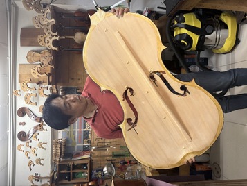 Double Bass top removal รูป